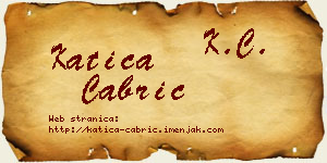 Katica Čabrić vizit kartica